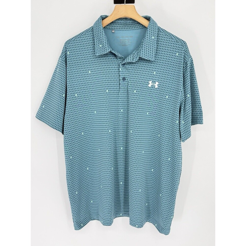 Under Armour The Playoff Polo Shirt Men's 2XL‎ Stretch Performance Golf Flags